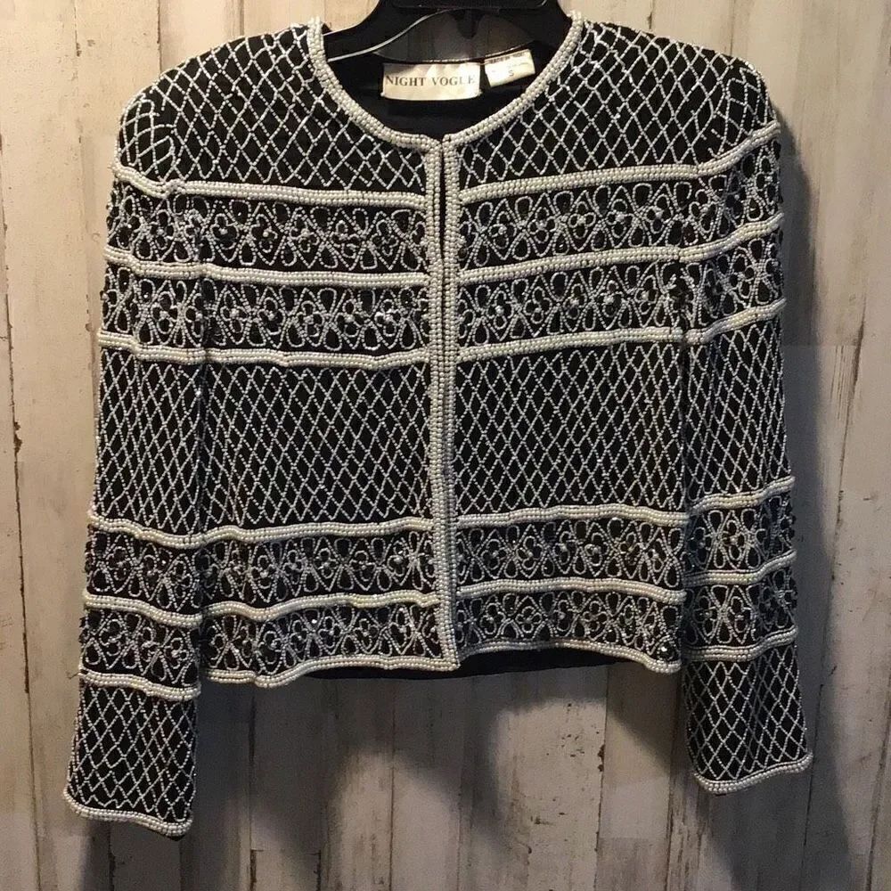 Silk beaded jacket from Night vogue size small